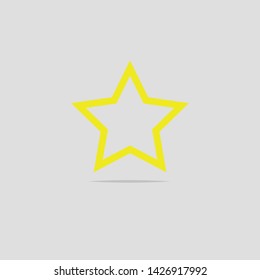 Star icon vector illustration template - Rating - Yellow color