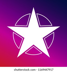 Star icon vector illustrator creative design purple and pink gradient background