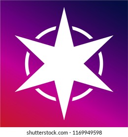 Star icon vector illustrator creative design purple and pink gradient background