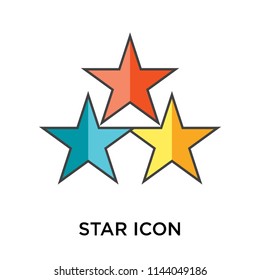 Star icon vector isolated on white background for your web and mobile app design, Star logo concept