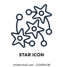Star icon vector isolated on white background, Star transparent sign , thin symbols or lined elements in outline style