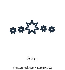 Star icon vector isolated on white background, Star transparent sign , thin symbols or lined elements in outline style