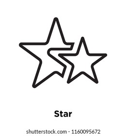 Star icon vector isolated on white background, Star transparent sign