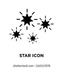 Star icon vector isolated on white background, Star transparent sign , black symbols