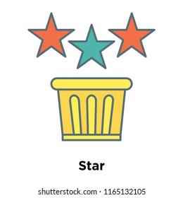 Star icon vector isolated on white background, Star transparent sign