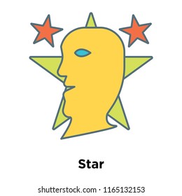 Star icon vector isolated on white background, Star transparent sign