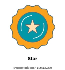 Star icon vector isolated on white background, Star transparent sign