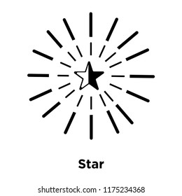 Star icon vector isolated on white background, logo concept of Star sign on transparent background, filled black symbol