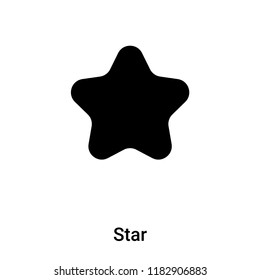 Star icon vector isolated on white background, logo concept of Star sign on transparent background, filled black symbol