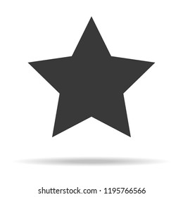 Star icon vector isolated on white background. Trendy star icon in flat style. Template for app, ui, logo and web site. Vector illustration, EPS 10