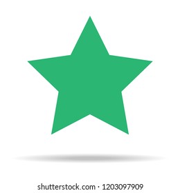 Star icon vector isolated on white background. Trendy star icon in flat style. Template for app, ui, logo and web site. Vector illustration