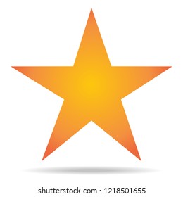 Star icon vector isolated on white background. Trendy star icon in flat style. Template for app, ui, logo and web site. Vector illustration