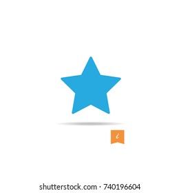 Star icon vector isolated on white background. Trendy star icon in flat style. Template for app, ui,logo and ux. Icon star for your web site, office poster and placard. Modern star icon, EPS 10