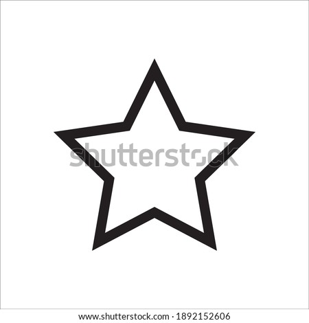Star icon vector isolated on white background. Popular rating icon