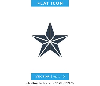 Star Icon Vector Logo Design Template.