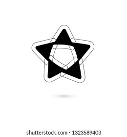 Star icon vector logo isolated on white background.