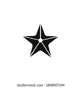 vector de icono de estrella en un fondo blanco