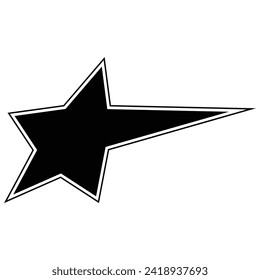 Sternsymbol, Vektorgrafik auf weißem Hintergrund