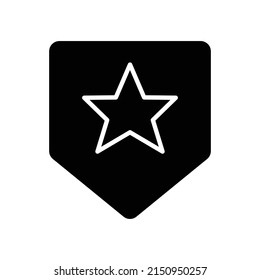 Star icon vector with pentagon. suitable for favorite symbol, superior, featured, best. solid icon style. simple design editable. Design template