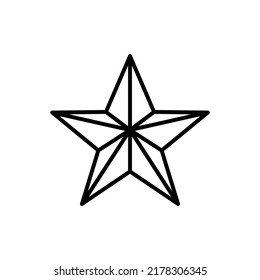 Vector de icono de estrella. vector de icono de clasificación. estrella favorita Vector de iconos, signo, símbolo, logotipo, ilustración, trazo editable, estilo de diseño plano aislado en blanco
