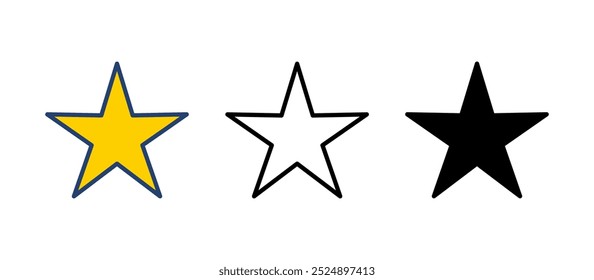 Star Icon vector. rating icon vector. favourite star icon