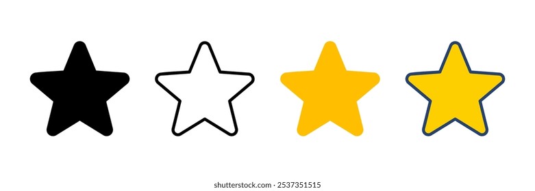 Vetor Ícone de Estrela. ícone de classificação vetor. ícone de estrela favorita
