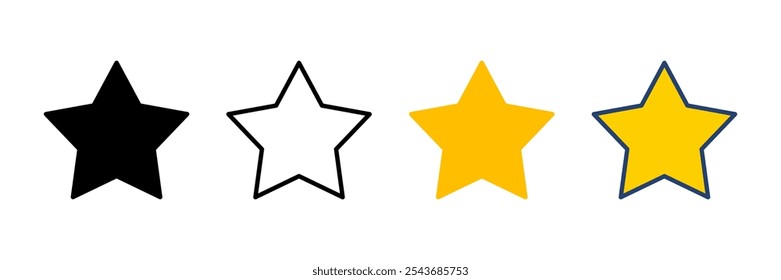 Star Icon vector. rating icon vector. favourite star icon