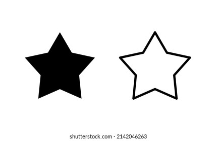 Vector de icono de estrella. signo de clasificación y símbolo. icono de estrella favorita