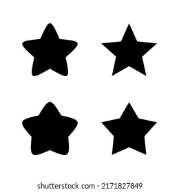 Vector de icono de estrella. signo de clasificación y símbolo. icono de estrella favorita