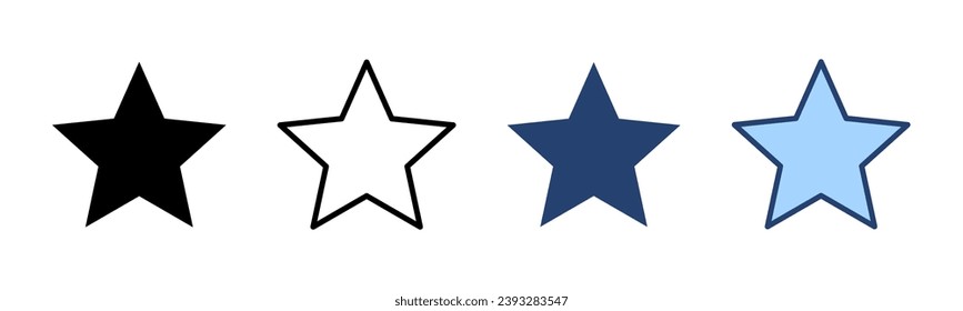 Star icon vector. rating sign and symbol. favourite star icon