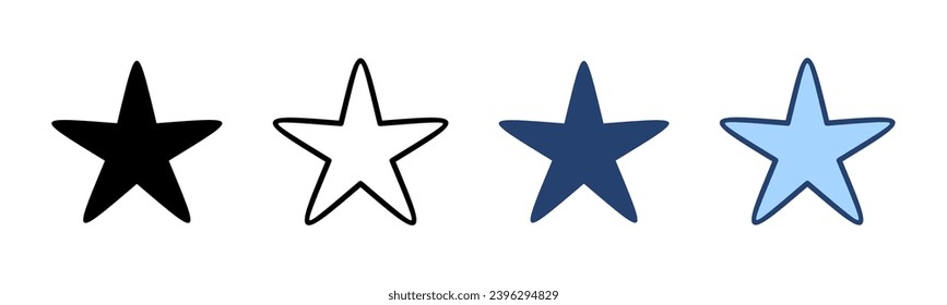 Star icon vector. rating sign and symbol. favourite star icon