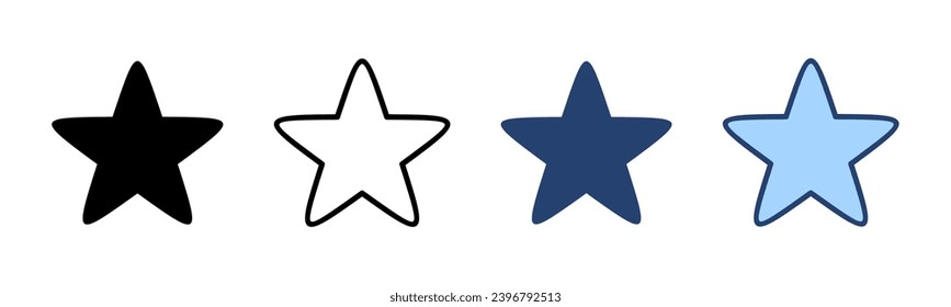 Star icon vector. rating sign and symbol. favourite star icon