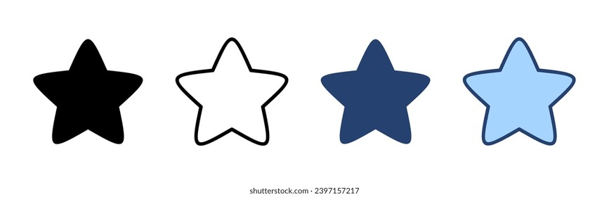 Star icon vector. rating sign and symbol. favourite star icon