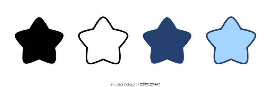 Star icon vector. rating sign and symbol. favourite star icon