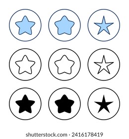 Star icon vector. rating sign and symbol. favourite star icon