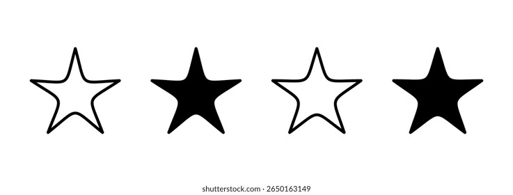 Sternsymbol-Vektor. Bewertungszeichen und -symbol. Lieblingssymbol