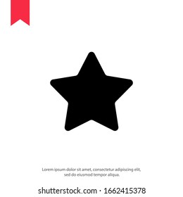 Vector de icono de estrella. Símbolo de estrella de clasificación