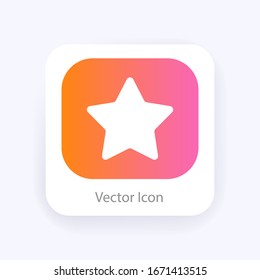 Vector de icono de estrella. Símbolo de estrella de clasificación