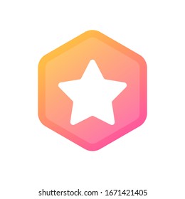 Vector de icono de estrella. Símbolo de estrella de clasificación