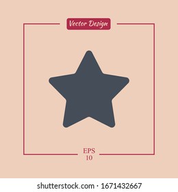 Star-Ikone-Vektorillustration. Sternzeichen der Bewertung