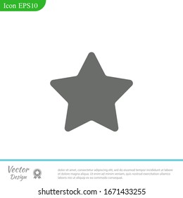 Star Icon Vector. Rating Star Symbol