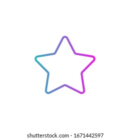 Vector de icono de estrella. Símbolo de estrella de clasificación