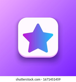 Star icon vector. Rating star symbol
