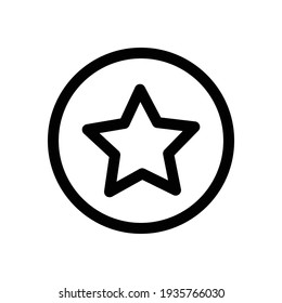 Vector de icono de estrella. Símbolo de estrella de clasificación. vector de icono de estrella en un fondo blanco. Icono simple de línea estelar, símbolo vector de contorno, pictograma de estilo lineal aislado en blanco. Símbolo favorito, ilustración del logotipo.