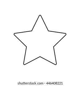 Star icon vector with rounded corners. Circuit.