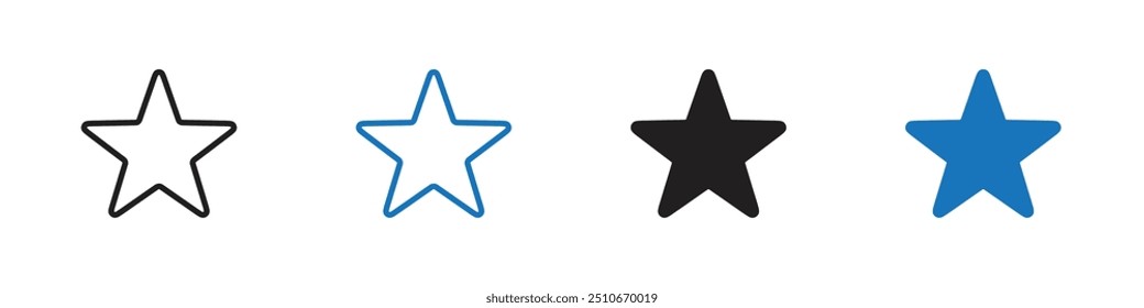 Ícone de estrela Vetor definir contorno