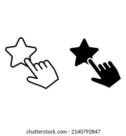 Conjunto de vectores de icono de estrella. colección de signos de ilustración de clasificación. símbolo de clasificación. logotipo de evaluación.