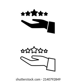 Conjunto de vectores de icono de estrella. colección de signos de ilustración de clasificación. símbolo de clasificación. logotipo de evaluación.