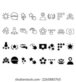 Star icon vector set. rating illustration sign collection. ranking symbol. assessment logo.