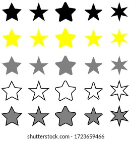 Star icon vector set. winner illustration sign collection. rising symbol. space logo.